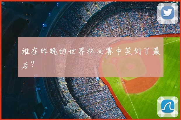 谁在昨晚的世界杯决赛中笑到了最后？